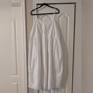 a new day White Midi Dress Eyelet